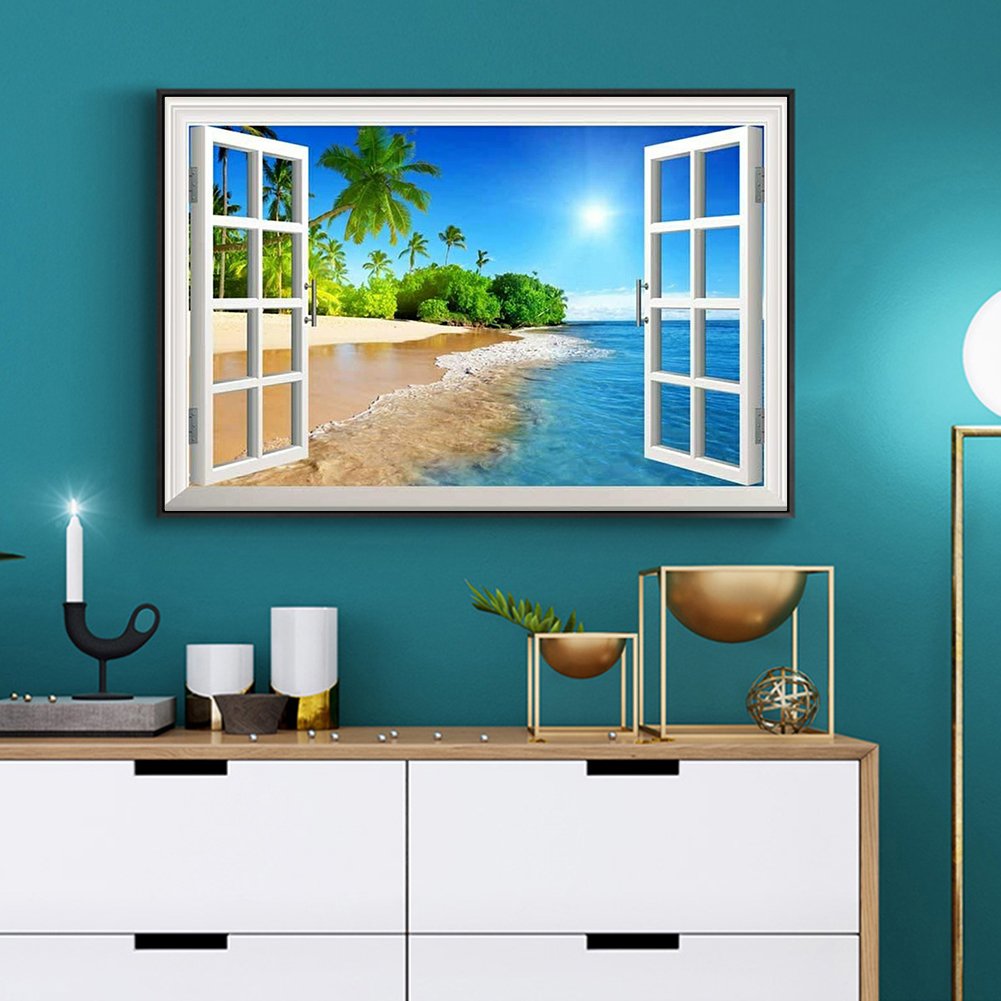 Diamond Painting - Full Round - Window Sea