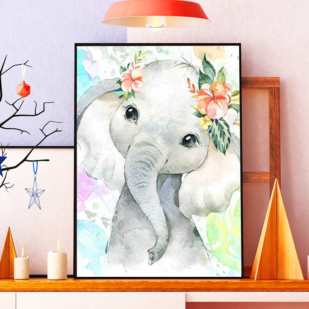 Diamond Painting - Full Round - Elephant E