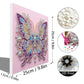DIY Pearl Painting With Frame - Handmade Self-Adhesive Pearls - Purple Butterfly (25*25cm)
