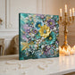 DIY Pearl Painting With Frame - Handmade Self-Adhesive Pearls - Blue Flowers (30*30cm)