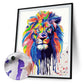 Hand Painted Colorful Lion Artwork Canvas Digital Oil Art Picture Craft Home Wall Decor