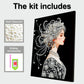 DIY Pearl Painting With Frame - Handmade Self-Adhesive Pearls - Ancient Girl (30*40cm)