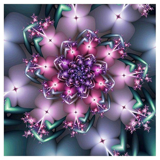 5D Diy Diamond Painting Kit Full Round Beads Mandala Flower