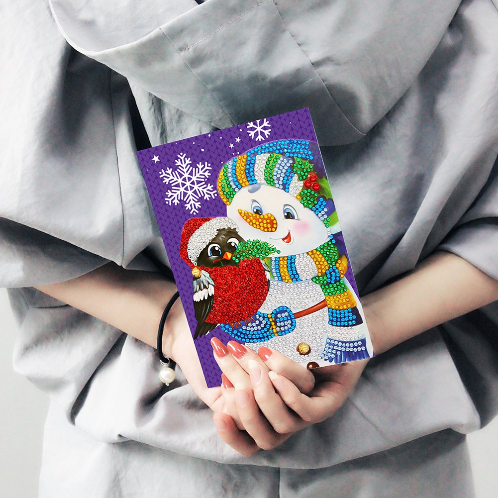 DIY Diamond Painting Greeting Card - Snowman C