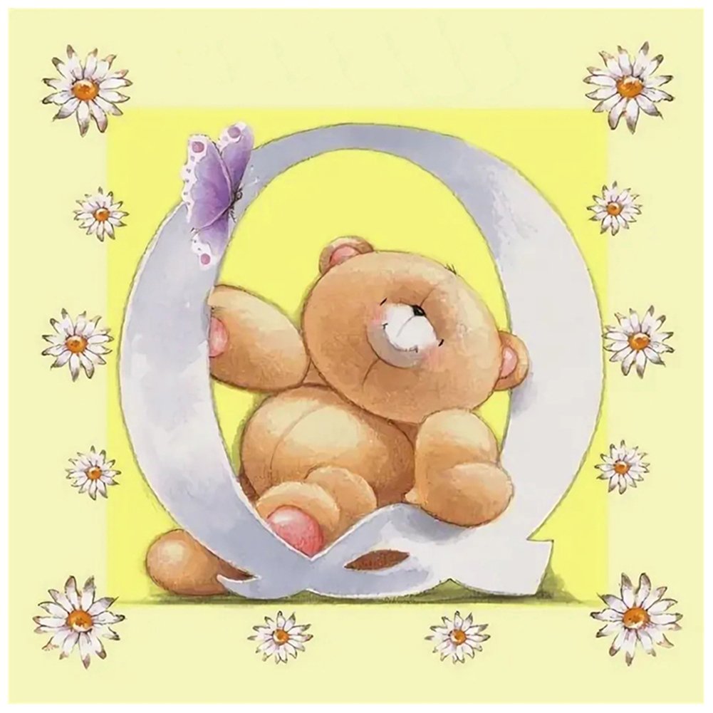 Diamond Painting - Full Round - Letter Bear