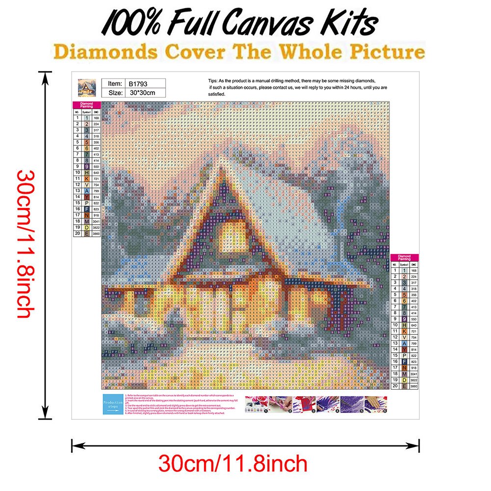Diamond Painting - Full Round - Snow Scene F