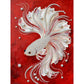 DIY Pearl Painting With Frame - Handmade Self-Adhesive Pearls - Fish (30*40cm)