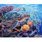 5D Diy Diamond Painting Kit Full Round Beads Swimming Turtle