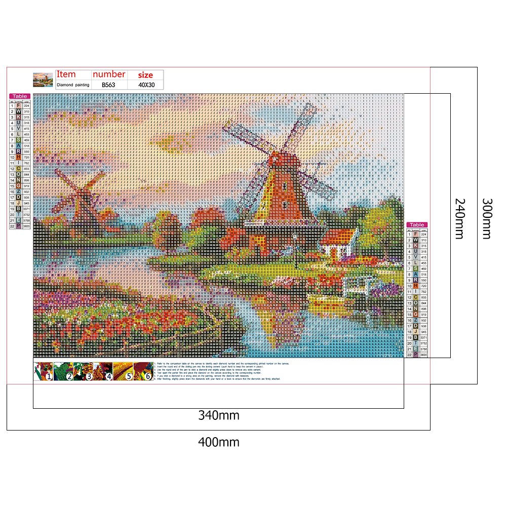 Diamond Painting - Full Round - Windmill