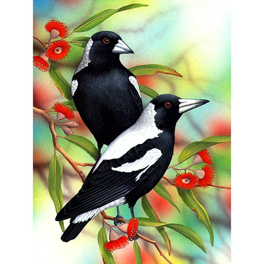 5D Diy Diamond Painting Kit Full Round Beads Black Bird
