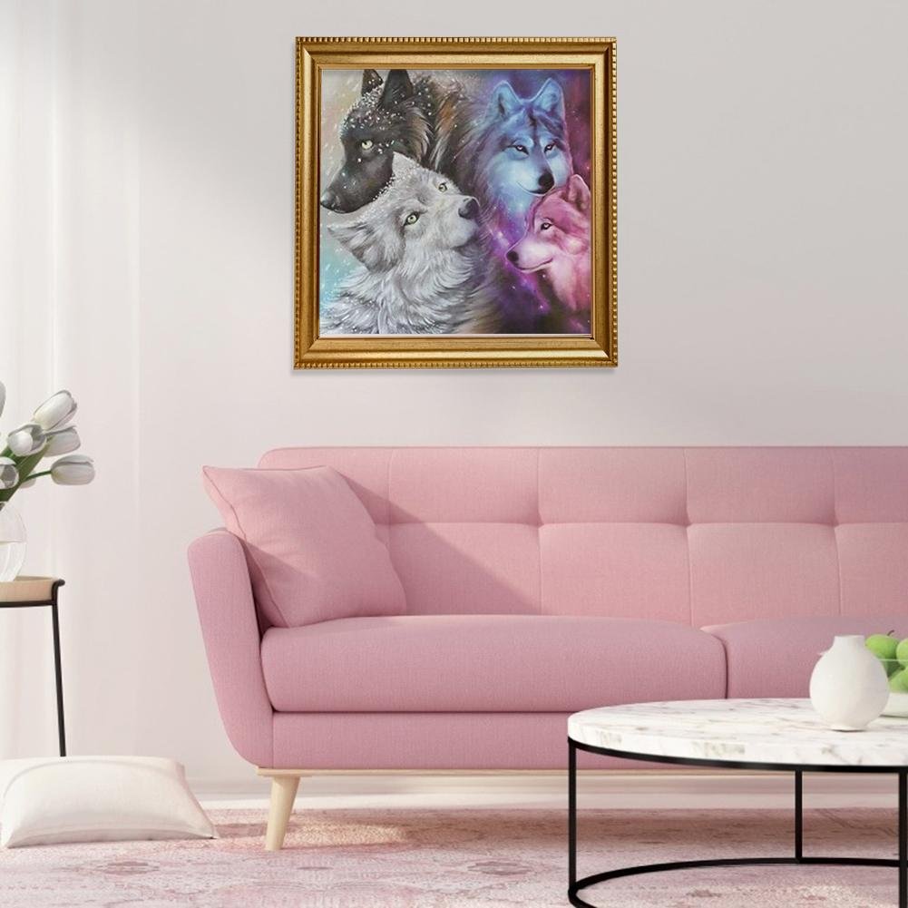 Diamond Painting - Full Round - Wolves A