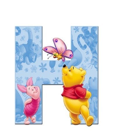 Square Beads Diamond Paintings Art Letter H Winnie The Pooh