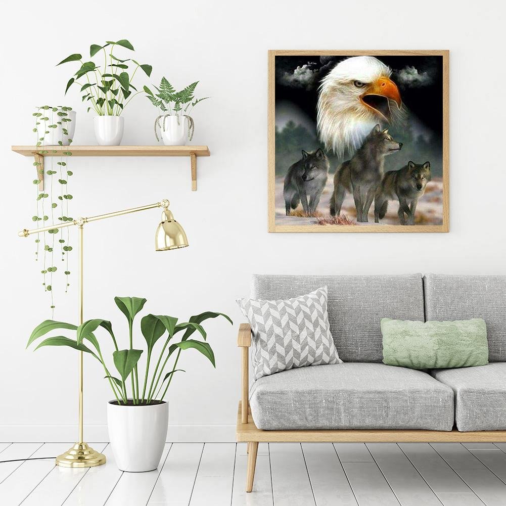 Diamond Painting - Full Round - Eagle & Wolf
