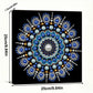 DIY Pearl Painting With Frame - Handmade Self-Adhesive Pearls - Blue Floral Mandala (25*25cm)