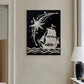 DIY Pearl Painting With Frame - Handmade Self-Adhesive Pearls - Sailboat (30*40cm)