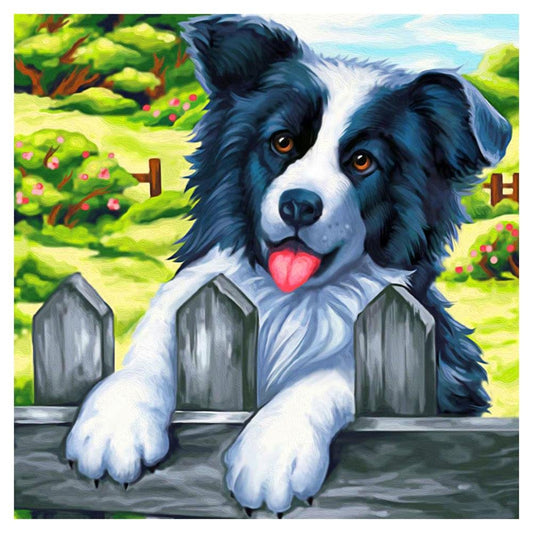 5D Diy Diamond Painting Kit Full Round Beads Rural Dog