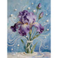 DIY Pearl Painting With Frame - Handmade Self-Adhesive Pearls - iris (30*40cm) A