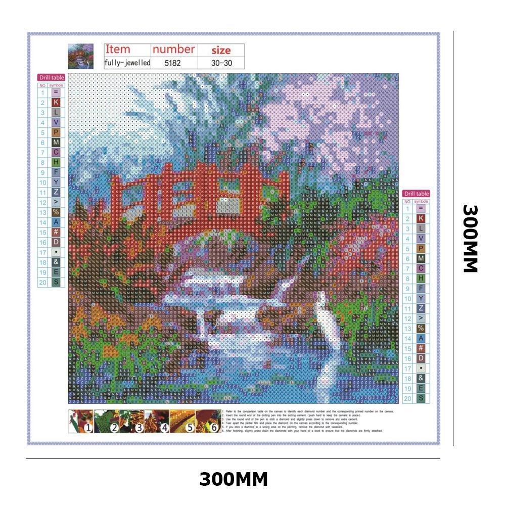 Diamond Painting - Full Round - Red Bridge