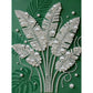 DIY Pearl Painting With Frame - Handmade Self-Adhesive Pearls - Green Plants (30*40cm)