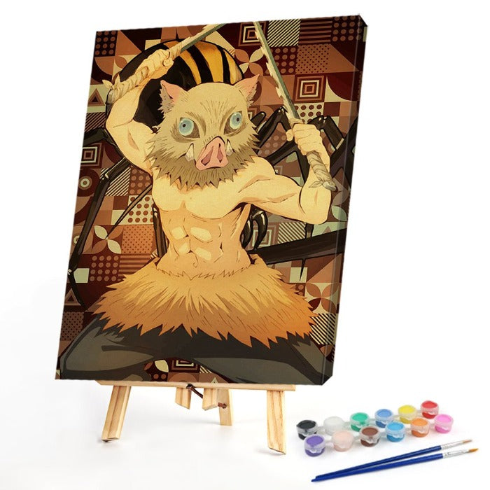 Oil Paint By Numbers DIY Anime Hand Painted Canvas Picture