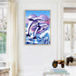5D DIY Diamond Painting Kit - Full Round - Jumping Dolphin B