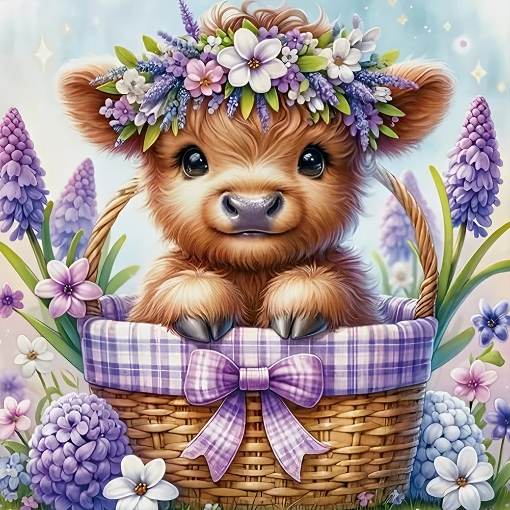 Diamond Painting - Full Round / Square - Yak In Basket