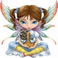 5D Diy Diamond Painting Kit Full Round Beads Big Eyes Doll(40*40cm)