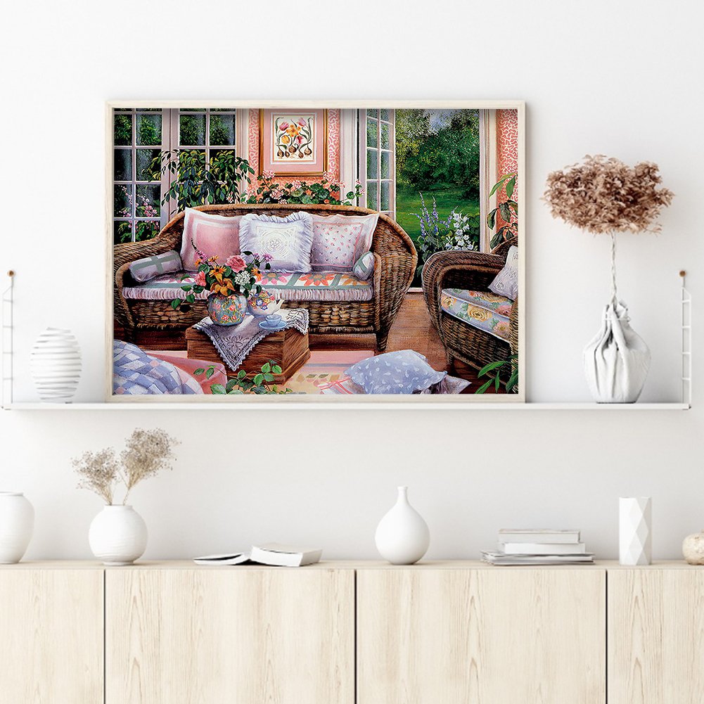 11ct Stamped Cross Stitch -Garden House(50*40cm)