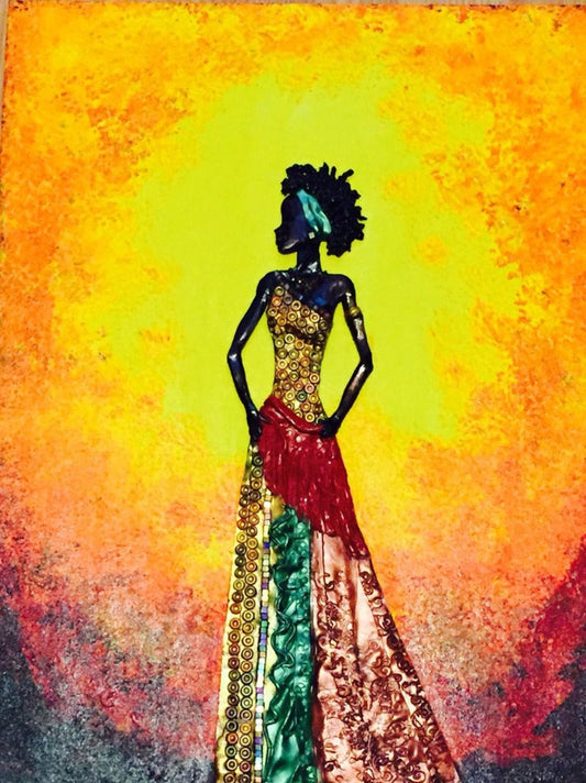 Full Round Drill Diamond Painting Kits Colorful African Women