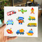 DIY Full Drill Round Cartoon Car Diamond Painting Puzzle Stickers