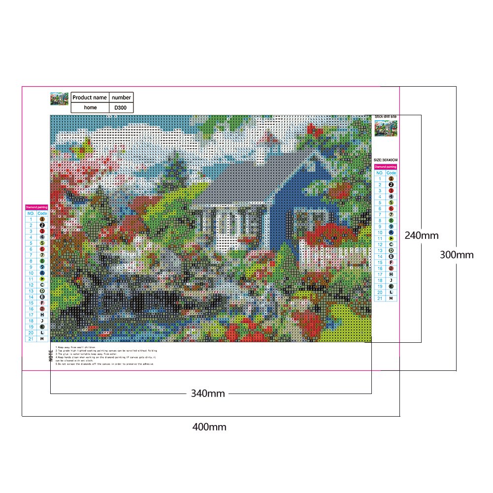 Diamond Painting - Full Round - Quiet Yard A