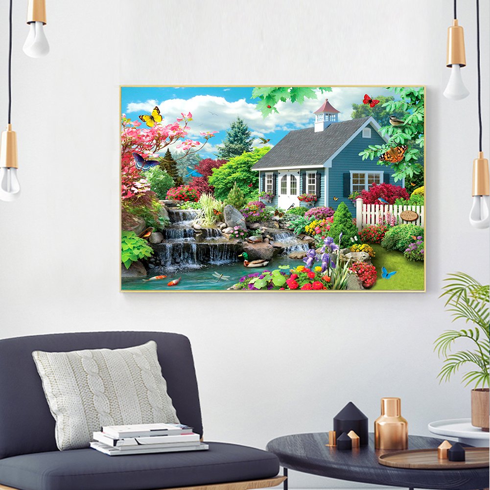 Diamond Painting - Full Round - Quiet Yard A