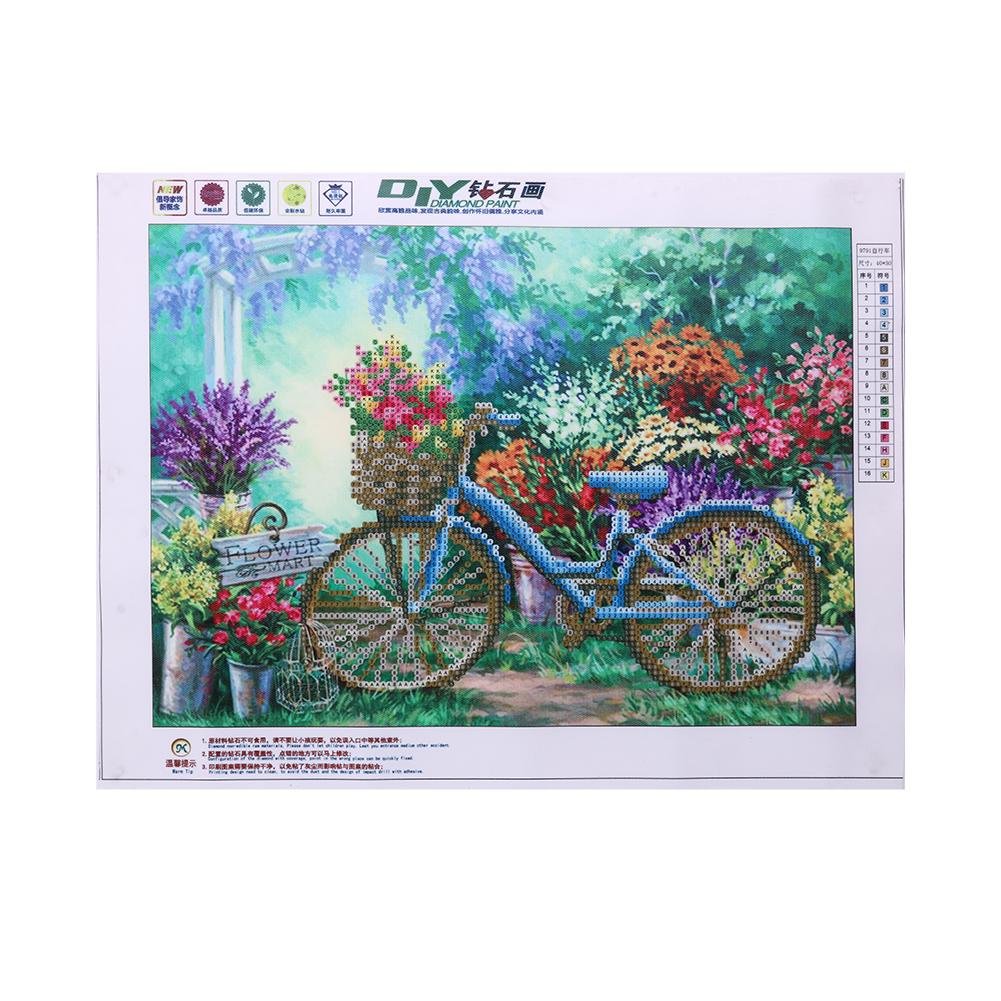 Diamond Painting - Partial Round - Garden Bike