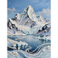 DIY Pearl Painting With Frame - Handmade Self-Adhesive Pearls - High Mountains and Rivers (30*40cm)