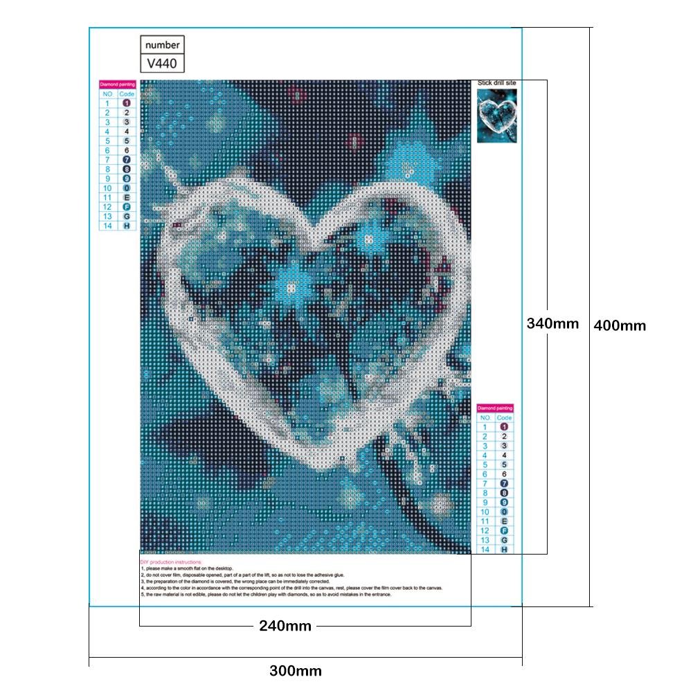 Diamond Painting - Full Round - Heart B