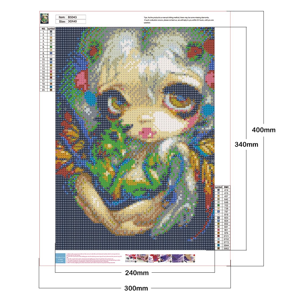 5D DIY Diamond Painting Kit - Full Round - Big Eye Doll