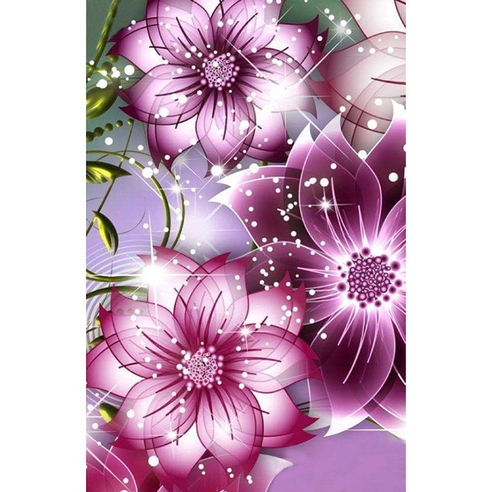 5D Diy Diamond Painting Kit Full Round Beads Flower