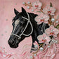 DIY Pearl Painting With Frame - Handmade Self-Adhesive Pearls - Horse (30*30cm) F