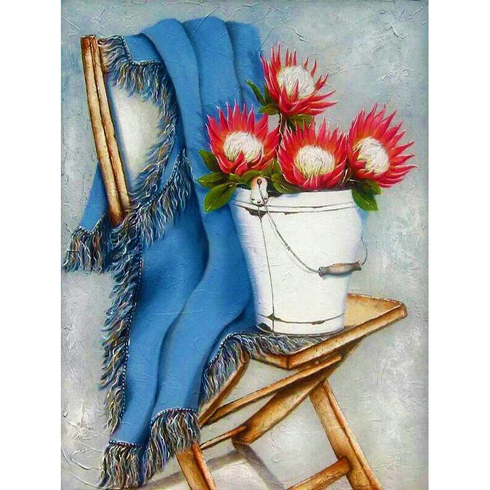 Diamond Paintings Art Full Drill Desk Flower