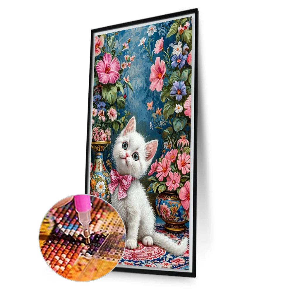 Big Size Diamond Painting - Full Round / Square - Cat (40*70cm)