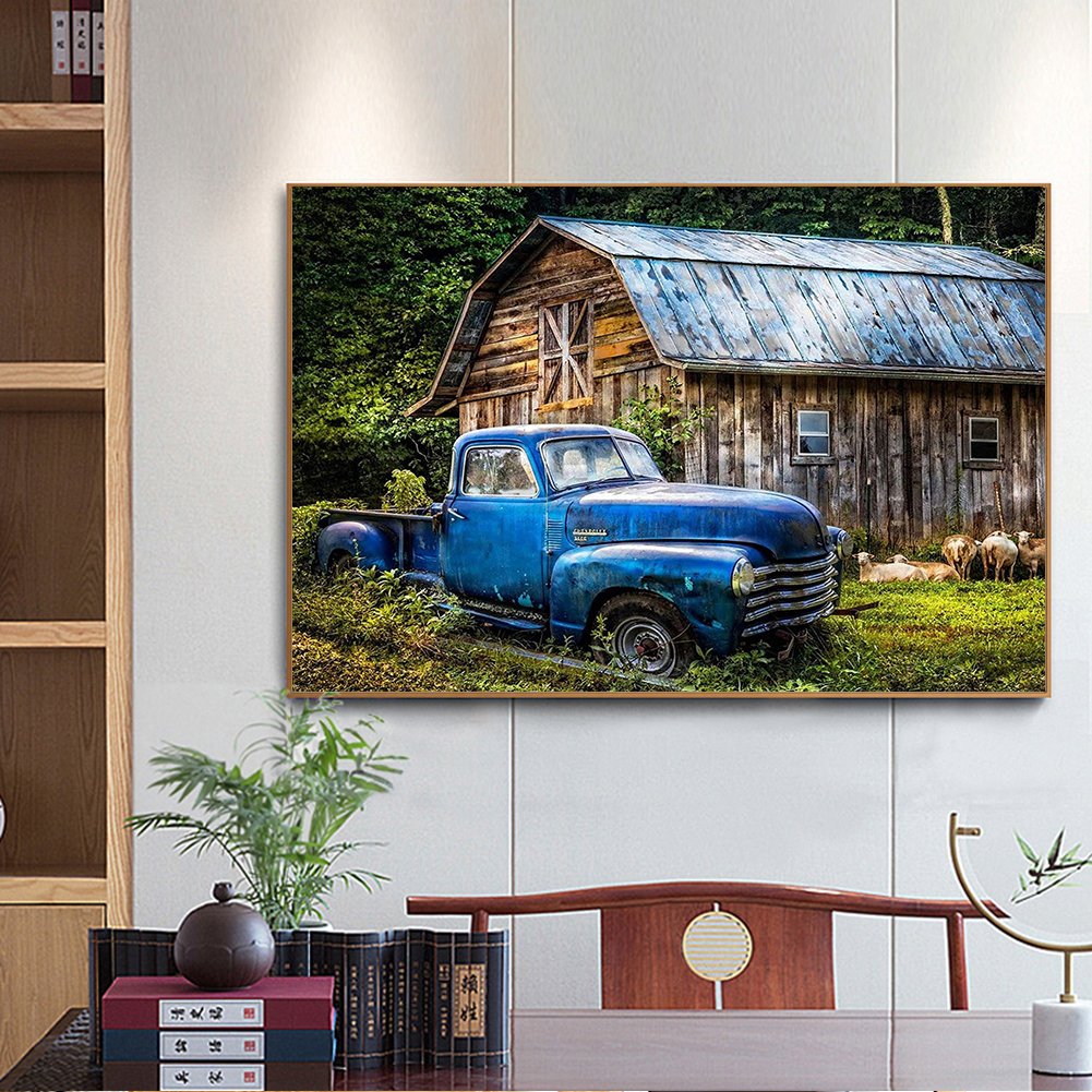 Diamond Painting - Full Round - Blue Car