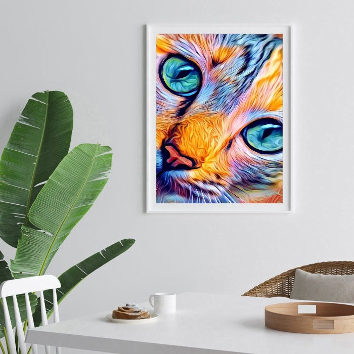 Cat 40x50cm Oil Paint By Numbers Picture DIY Painting