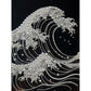 DIY Pearl Painting With Frame - Handmade Self-Adhesive Pearls - Waves (30*40cm) C