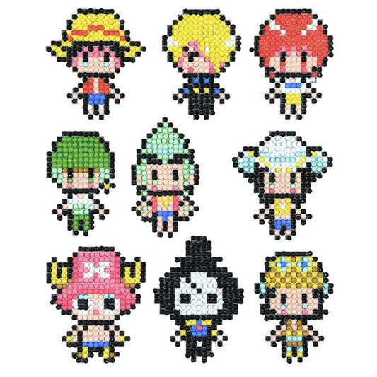 9pcs DIY Cartoon Figure Diamond Painting Stickers Kit