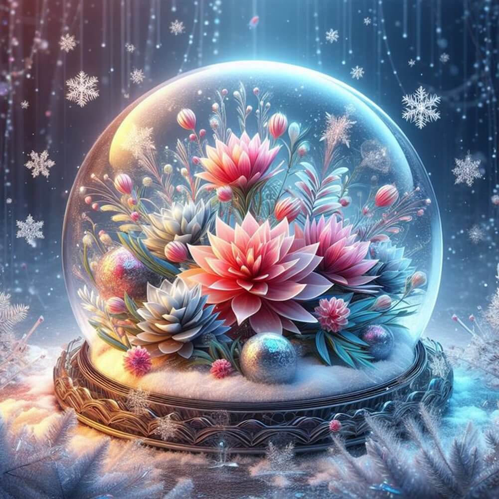 5D DIY Diamond Painting Kit - Full Round / Square - Bubble Flowers
