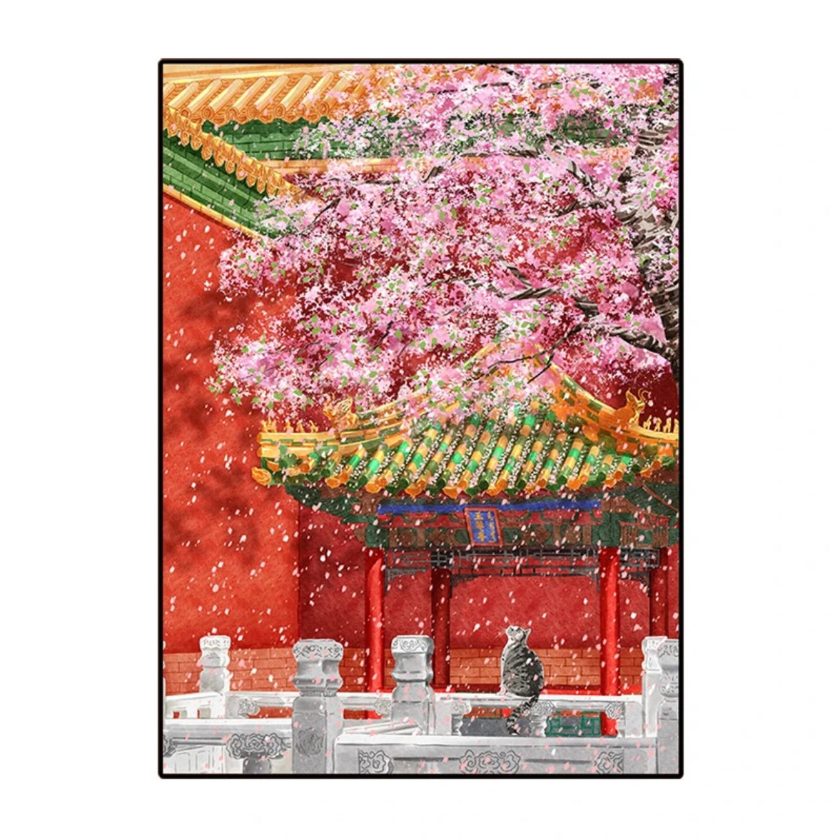 5D DIY AB Drill Diamond Painting Kit - Small Pavilion in the Forbidden City｜Canvas Size: 50 X 65cmãâ‚?0 X 79cm