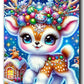 christmas deer diamond painting kit