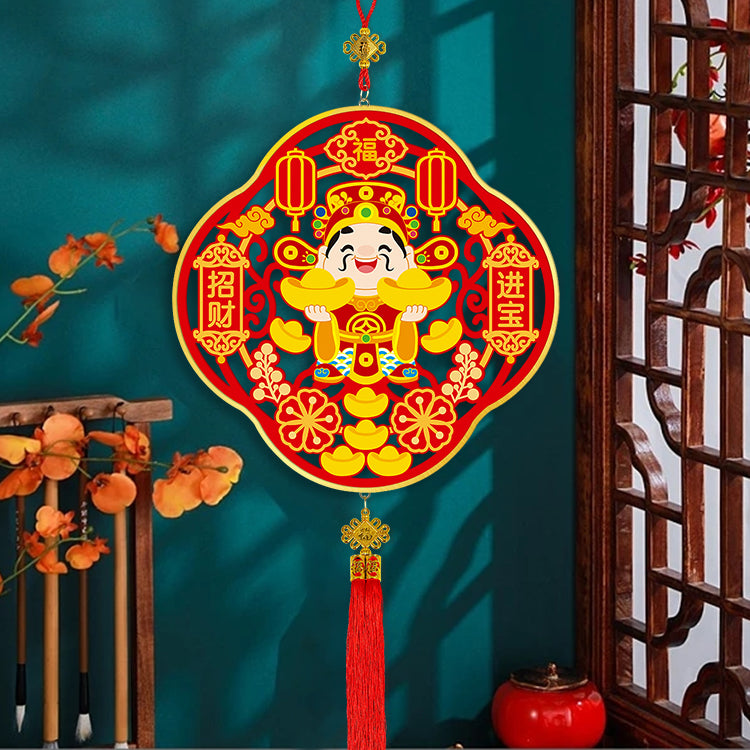 Lunar New Year Framed Diamond Painting Pendant - ZHAO CAI JIN BAO