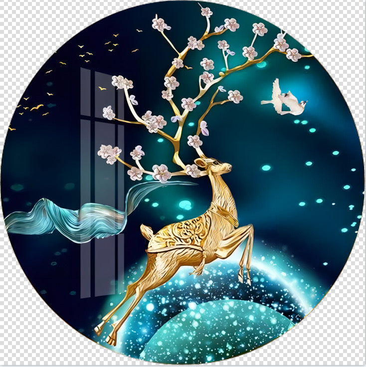 DIY Diamond Painting - Full Round - Decorative Deer B