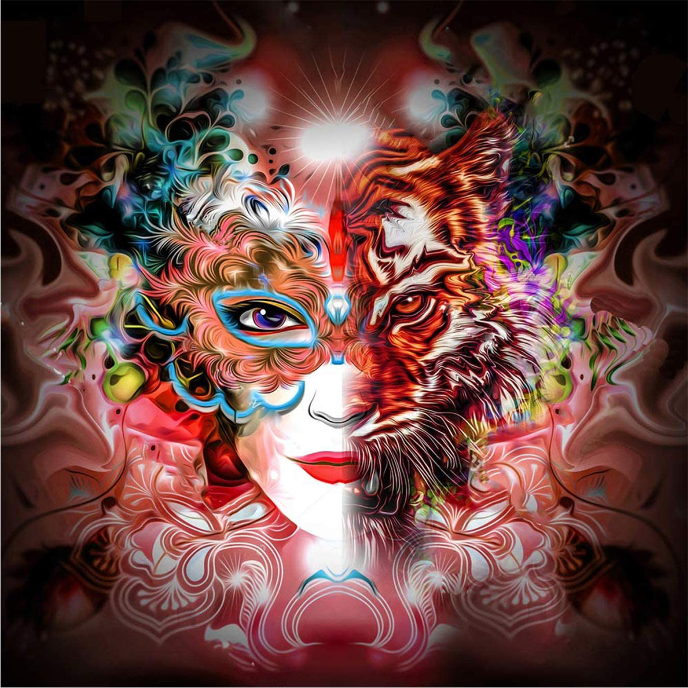 Mask mystery girl | Full Round Diamond Painting Kits